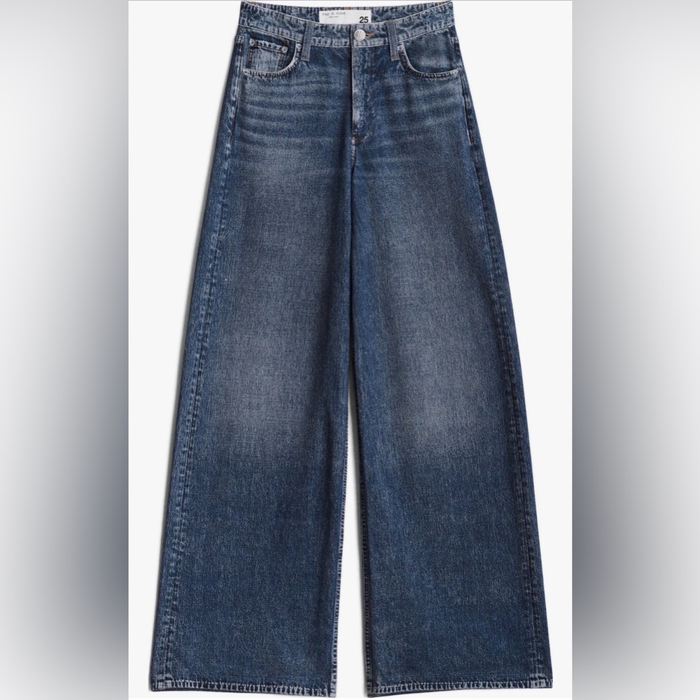rag & bone Miramar Sofie Wide-Leg Pants - size 26 - “sweatpants jeans” - Kimber